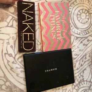 Morphe 350, Urban Decay Naked, Too Faced palettes